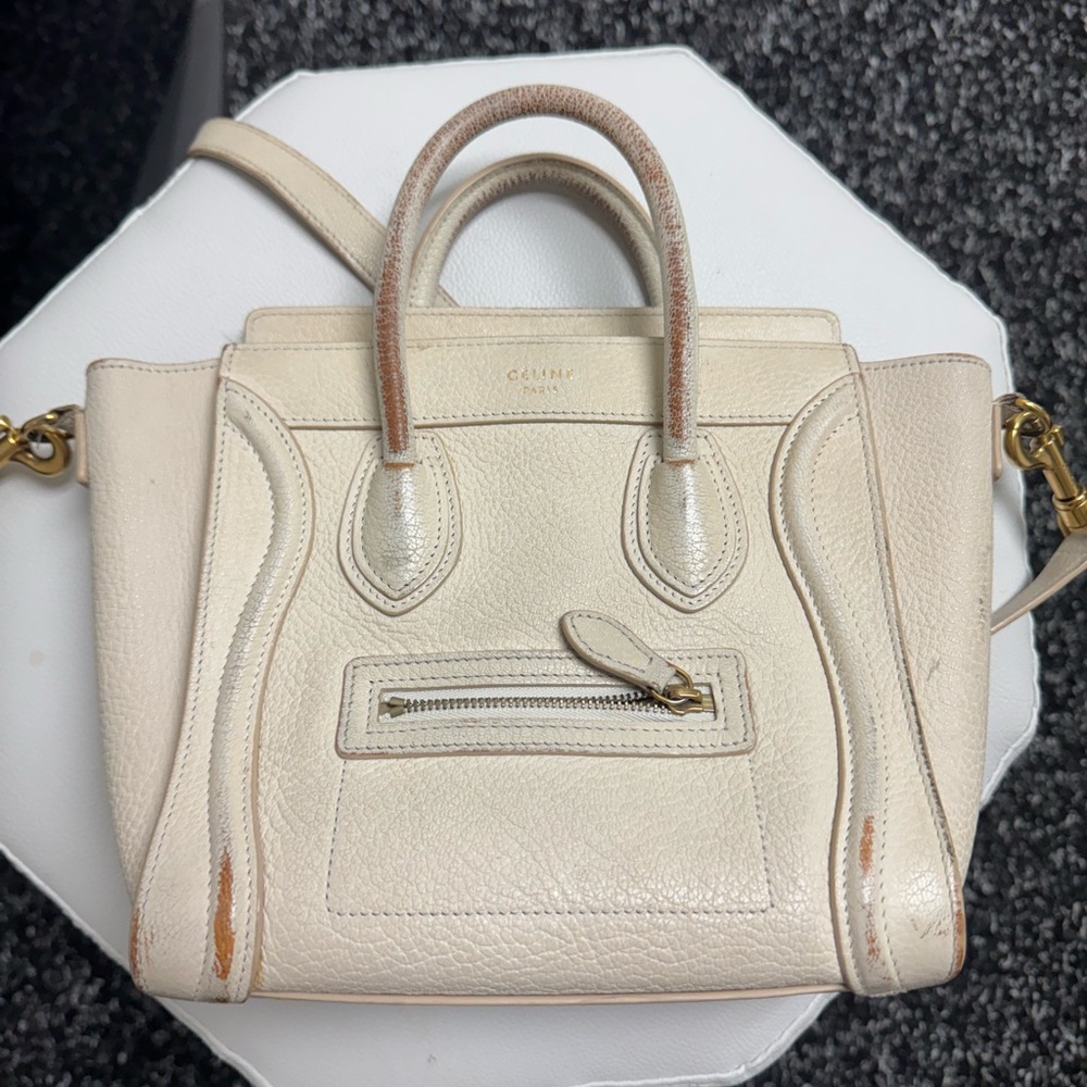CELINE | Goatskin Nano Luggage White *read description* - Picture 10 of 11